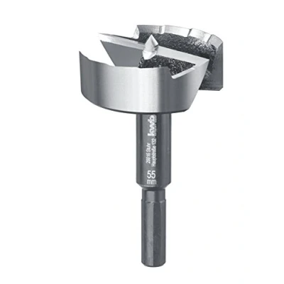 Image of kwb Speed forstner bit Ø 55 Mm Made of Hardened and Tempered Special Steel with Precise Serrated Edge, Centre Point, Optimally Sharpened Cutting Edges Polished Surface.