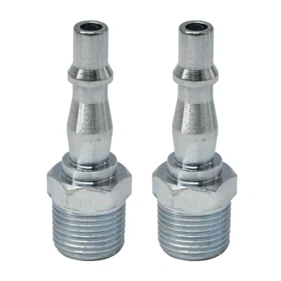 Image of Dapetz ® 2PC Air Line Hose Bayonet Connectors 3/8&quot; BSP Male Thread Quick Release Airline Compressor Fitting Coupler Set