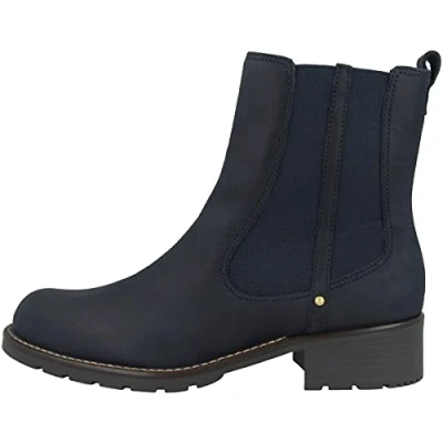 Image of Clarks Women&#039;s Orinoco Club Short Shaft Boots, Blue Navy Nubuck, 6.5 UK