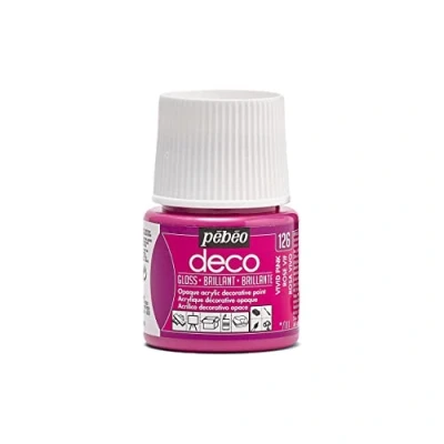 Image of Pebeo 45ml Deco Br, Acrylic, Bright Pink, 7 x 4.5 cm