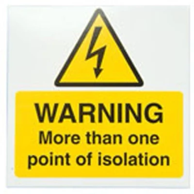 Image of Industrial Signs Warning More Than One Point Of Isolation Self Adhesive Vinyl Is6810Sa
