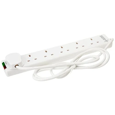 Image of PRO ELEC EXTENSION SIX GANG SURGE 2M WHITE H6G+2M
