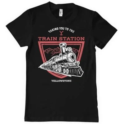 Image of Yellowstone Officially Licensed Taking You to The Train Station Mens T Shirt (Black), XXXX Large