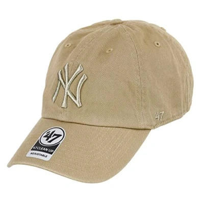 Image of 47 Brand Adjustable Cap CLEAN UP New York Yankees khaki