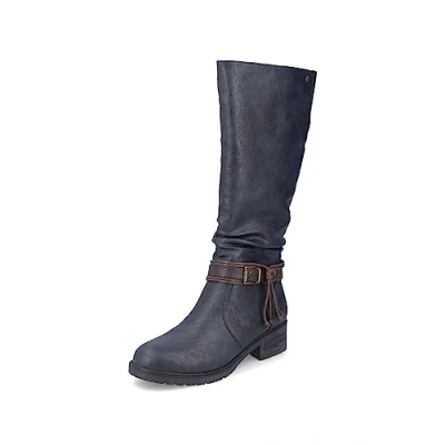 Image of Rieker Women Boots 91694, Ladies Winter Boots,Winter Boots,Outdoor Shoes,Warm,Blue (Blau / 14),37 EU 4 UK