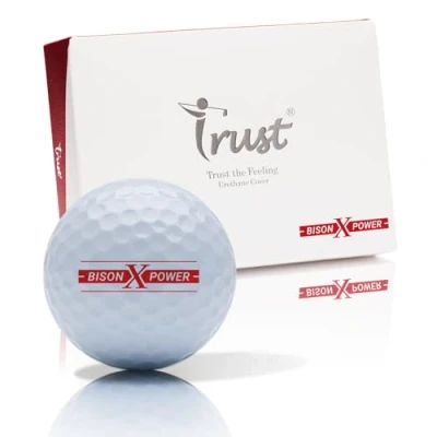 Image of Trust Bison X Power Urethane Golf Ball. 2024 K9 Model, for swing Speed over 105 MPH, Soft Feeling, White (1 Dozen)