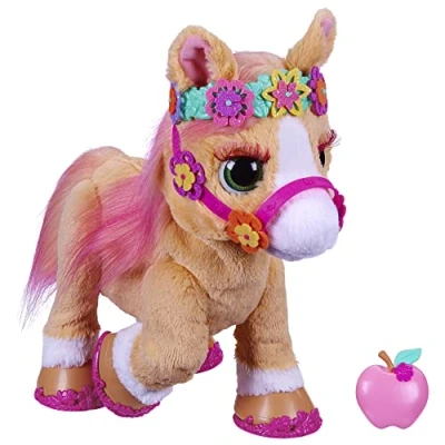 Image of furReal Cinnamon, My Stylin’ Pony Toy; 35.5 Cm Electronic Pet, 80+ Sounds and Reactions; 26 Accessories; Ages 4 Up