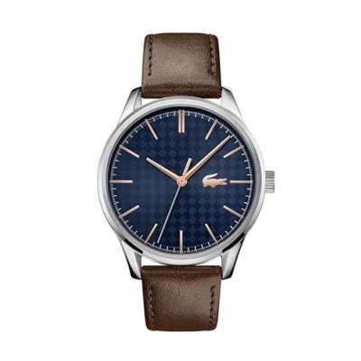 Image of Lacoste Analogue Quartz Watch for Men with Brown Leather Strap 2011046