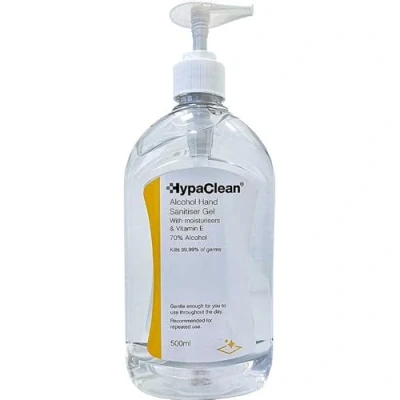 Image of Safety First Aid Group HypaClean Alcohol Hand Sanitiser Gel (500 ml)