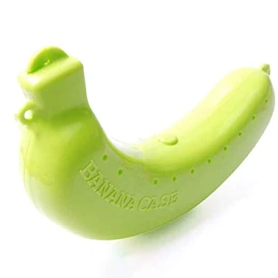 Image of Marne Cute Fruit Banana Protector Box Holder Case Lunch Container Storage Plastic
