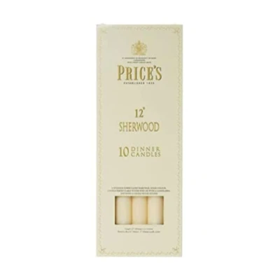 Image of Prices 12 Sherwood Candle Ivory Pack Of 10