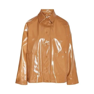 Image of Noisy may Women&#039;s Nmsky L/S Short Vinyl Coat Noos rain Jacket, Rubber, S