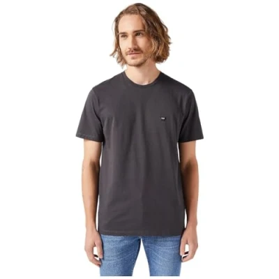 Image of Wrangler Men&#039;s Sign Off Tee T Shirt, Faded Black, XL