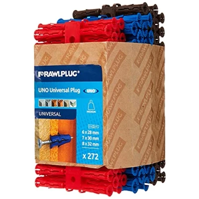 Image of Rawlplug 68 635 Uno Plug Clip (Pack of 272) Red / Brown Blue
