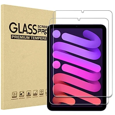 Image of ProCase 2 Pack Screen Protector for 8.3&quot; iPad Mini 7th (A17 Pro) 2024 &amp; 6th 2021, Tempered Glass Film Guard 7 6 A2993 A2995 A2996 Clear