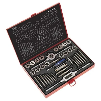 Image of Sealey Tap &amp; Die Set 40pc Split Dies Metric