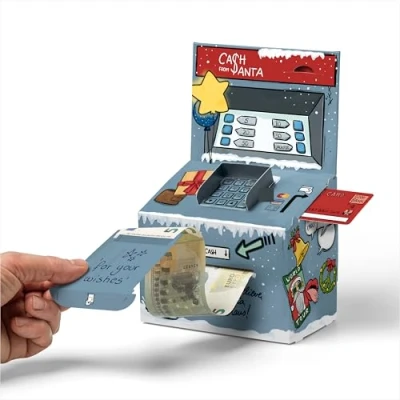 Image of SURPRISA Money O Mat Xmas Gift Packaging Creative DIY ATM, Original Idea for Christmas &amp; Special Occasions Includes Personalised Design
