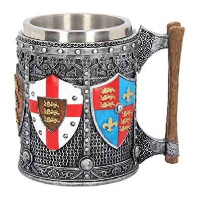 Image of Nemesis Now B2405G6 English Tankard Mug 17.5cm Silver