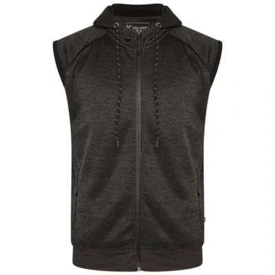 Image of KAM Active Performance Sleeveless Hoody for Mens Charcoal 3XL