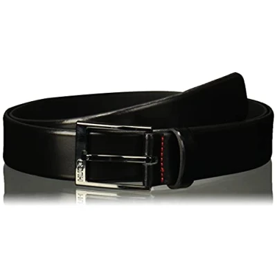 Image of Hugo Boss Men&#039;s Garney Smooth Leather Dress Belt, Black, 40