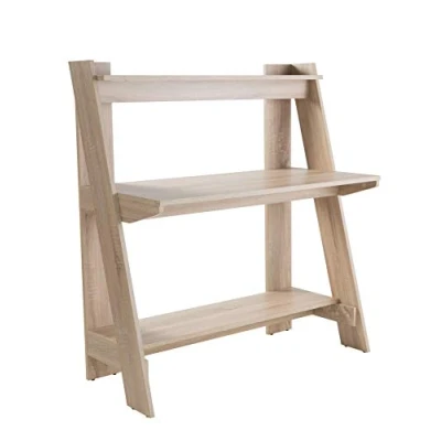 Image of Alphason AW2100 Arizona Light Oak Trestle Desk 1000x1000x545mm