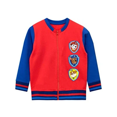 Image of Paw Patrol Jacket Boys&#039; Jackets Chase Marshall Rubble Sweatshirt Kids Zip Up Jumper Red Age 7 to 8 Years