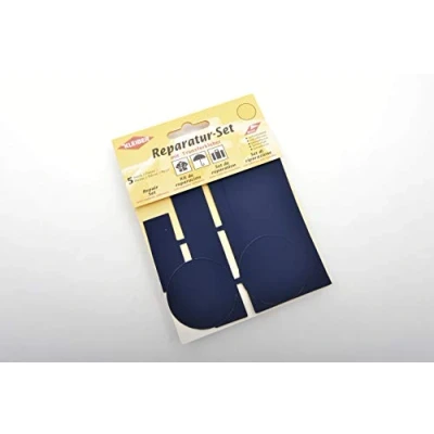 Image of Kleiber 5 Piece Self Adhesive Nylon Clothing Repair Patch Set, Dark Blue