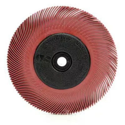 Image of Scotch Brite Radial Bristle Brush BB ZB, 152 mm x 12.7 25.4 mm, P36, Brown, Type A, With adapter