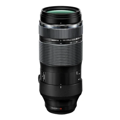 Image of M.Zuiko DIGITAL ED 100 400mm F5.0 6.3 IS, Super Telephoto Zoom, Suitable for all MFT Cameras (Olympus OM D &amp; PEN Models, Panasonic G Series), Black
