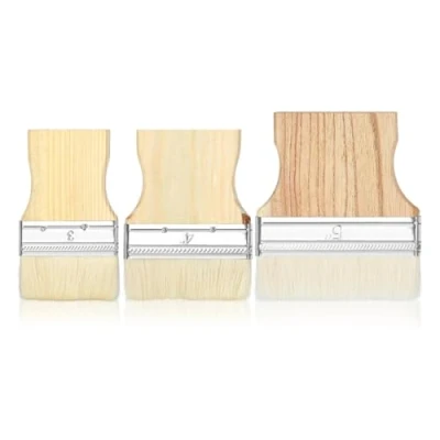 Image of Osmond Set of 3 Flat Palette Brushes, Wide Brush, 3/4/5 Inch Large Brush for Acrylic Paints