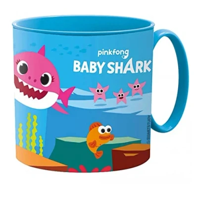 Image of Kids Character Cute Mini Mug 265ML Drinking Re Usable Plastic Cup Microwave Safe (Baby Shark)