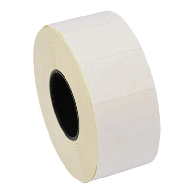 Image of CT7 26mm x 16mm Price Gun Labels Printed White Peelable 10 Rolls / 10,000