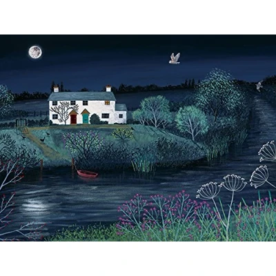 Image of Art Group The Moon River 60x80cm Canvas Print, Multi Colour