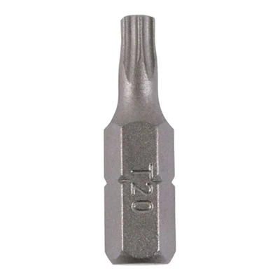 Image of TIMCO TX Drive driver Bit S2 Grey steel is premium quality alloy for exceptional strength and durability compared with standard chrome vanadium bits TX20 x 25