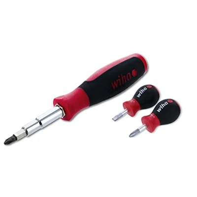 Image of Wiha 77891 11inOne Multi Driver with SoftFinish Handle &amp; 31191 Stubby Screwdriver Set Phillips #2 and Slotted 5.5mm