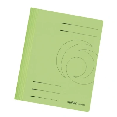 Image of Herlitz A4 Manilla Folded Flat File LightGreen (Pack of 10)
