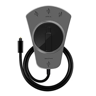 Image of EMK Optical Splitter Toslink Audio Cable Fiber Converter for CD/DVD PS3 X Box360 Computer (Black, 1 in 3 Out Switcher)