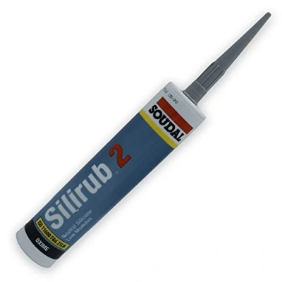 Image of Soudal Silirub 2 Anthracite Grey Low Modulus Silicone Sealant RAL7016