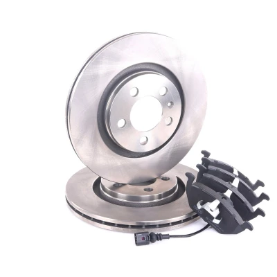 Image of 1J0615301P Brake disc and pads set MAPCO 47857 Front Axle Vented incl. wear warning contact VOLKSWAGEN: Golf 4