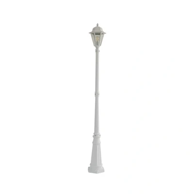 Image of Lindby Edana lamp post, white, aluminium, 211 cm