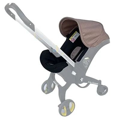 Image of Replacement Fabric Kit, Washable Canopy and Seat Compatible with DOONA Pushchair (Khaki+Black)