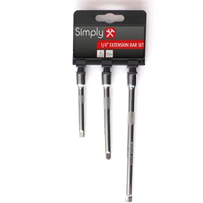 Image of 35x Simply 3pc 1/4&quot; Extension Bar Set TSET10