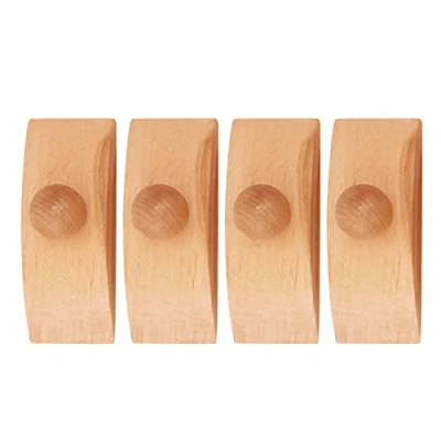 Image of jiyun 4 Quilt Clamps, Wall Hanger, Blanket Clip, Tapestry Wooden Holder, Mount Hangers for Rug,