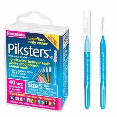 Image of Piksters Interdental Brushes (40 Pack, Size 5 (Blue))