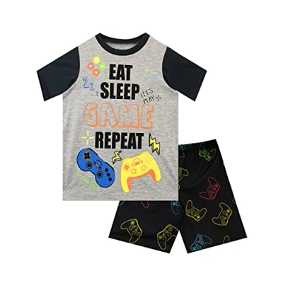 Image of Harry Bear Boys Pyjamas Gaming Black 6 7 Years