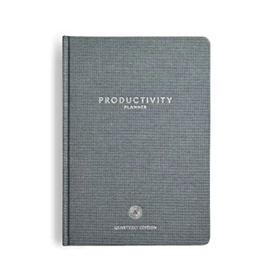 Image of Intelligent Change A5 Quarterly Productivity Planner (3 Months) 90 Day Life for Focus and Time Management Project Organizer with Habit Mood Trackers Minimalist Black Notebook