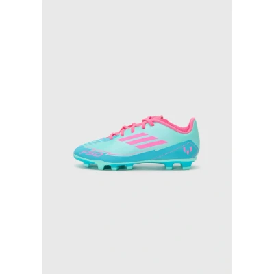Image of adidas Performance F50 CLUB Messi Unisex Football boots firm ground for kids, Size: 5, Flash aqua/lucid pink/lucid cyan shoes