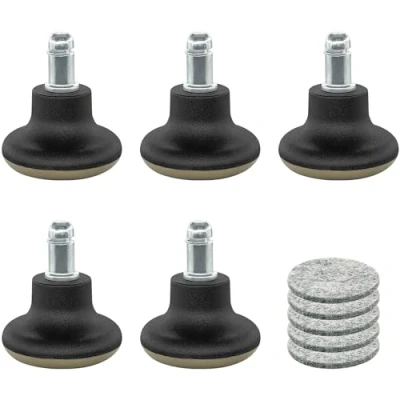 Image of 5 PCS Fixed Stationary Castors,Glide Office Chair Wheels For Replacement Swivel Caster (Khaki)