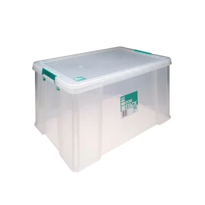 Image of StoreStack 70 Litre Storage Box W660xD450xH320mm Clear RB90126