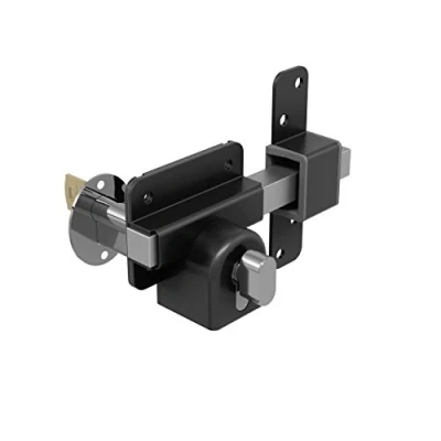 Image of GateMate Long Throw Gate Lock 1490116, Euro Profile For Sheds, Gates &amp; Garage Doors, Keyed Outside Inside Thumb Turn, 316 Stainless Steel, Wooden Doors Up to 70mm (2¾), 5 Keys